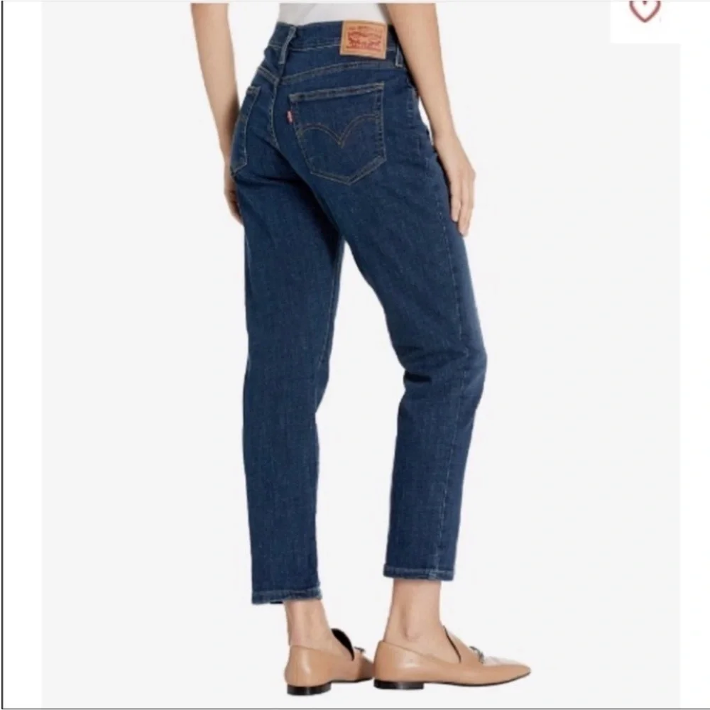 Levi’s Boyfriend Jeans Size 29 Cropped Straight Leg Mid Rise Stretch - Picture 12 of 14